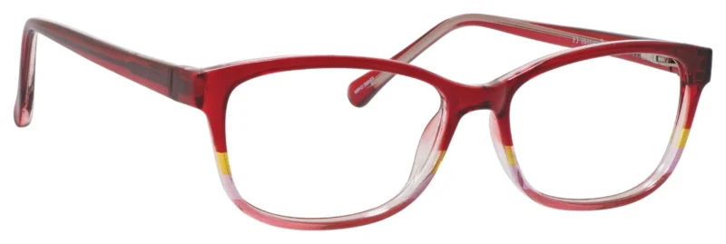 A pair of glasses is shown with the same color.