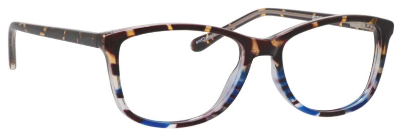 A pair of glasses is shown with different colors.