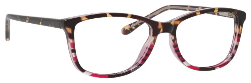 A close up of the side view of a pair of glasses.