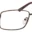 A pair of glasses is shown with no lens.