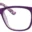 A pair of purple glasses with flowers on them.