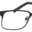 A pair of glasses is shown with no lens.