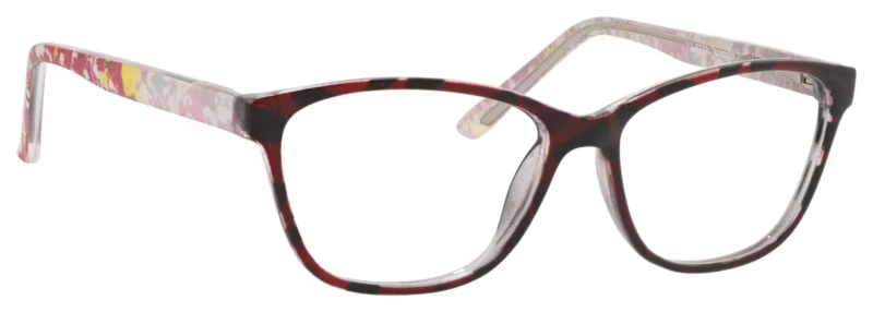 A pair of glasses is shown with the same color as the bottom.