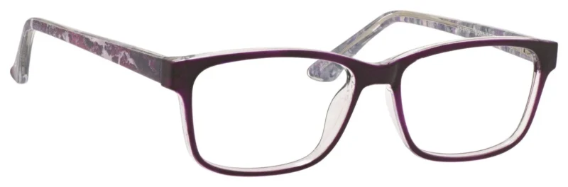 A pair of glasses is shown with the same color as the bottom.