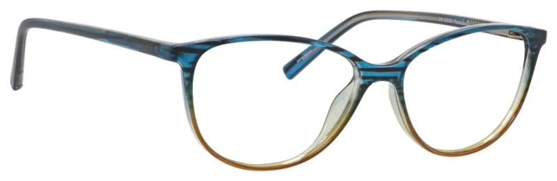 A close up of the side view of a pair of glasses.