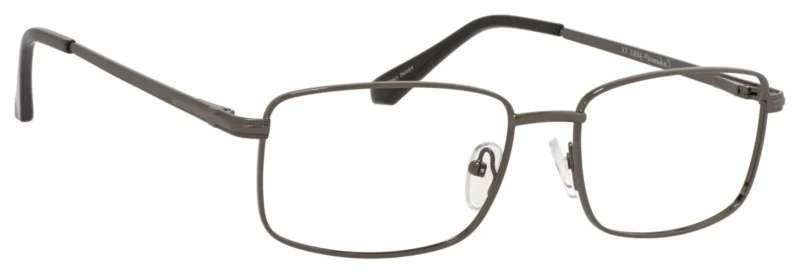 A pair of glasses is shown with no lens.