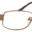 A pair of glasses is shown with brown frames.