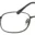 A pair of glasses is shown with no lens.