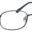 A pair of glasses is shown with no lens.