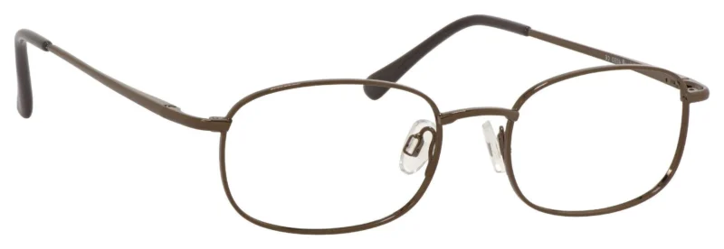 A pair of glasses is shown with no lens.