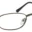 A pair of glasses with a black frame and a white rim.