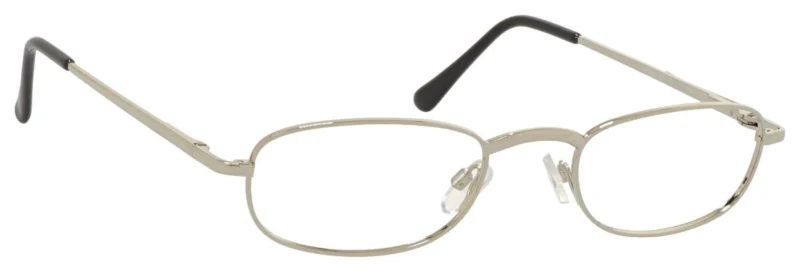 A pair of glasses is shown with no lens.