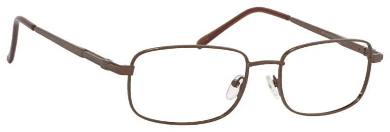 A pair of glasses is shown with no lens.