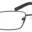 A pair of glasses is shown with no lens.