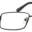 A pair of glasses with black frames and clear lenses.