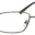 A pair of glasses is shown with no lens.