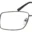 A pair of glasses is shown with no lens.