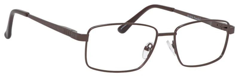 A pair of glasses is shown with no lens.