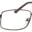 A pair of glasses is shown with no lens.