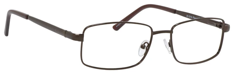 A pair of glasses is shown with no lens.