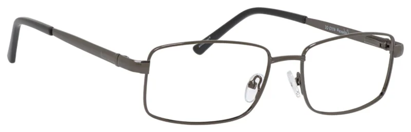 A pair of glasses with black frames and a white background