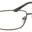 A pair of glasses is shown with no lens.