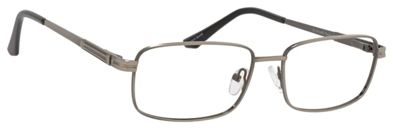 A pair of glasses with black tips on them.