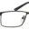 A pair of glasses is shown with no lens.