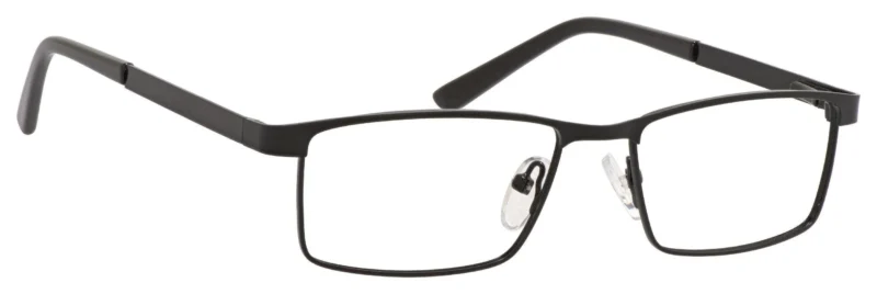 A pair of glasses is shown with no lens.