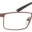 A brown pair of glasses is shown.