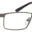 A pair of glasses is shown with no lens.