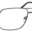 A pair of glasses with a black frame and a white rim.