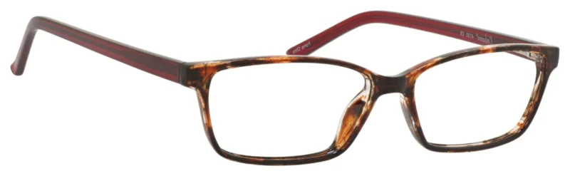 A pair of glasses is shown with the frame closed.