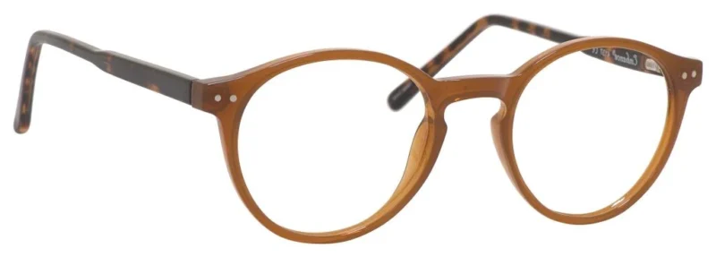 A pair of glasses is shown with the frame closed.