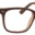 A pair of glasses is shown with the frame on.