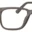 A pair of glasses is shown with no lens.