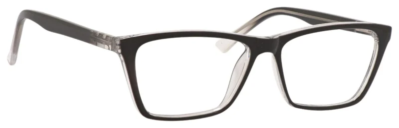 A pair of glasses is shown with the same frame.