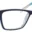 A pair of glasses is shown with the same color as the rim.