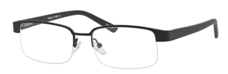 A pair of glasses is shown with no lens.