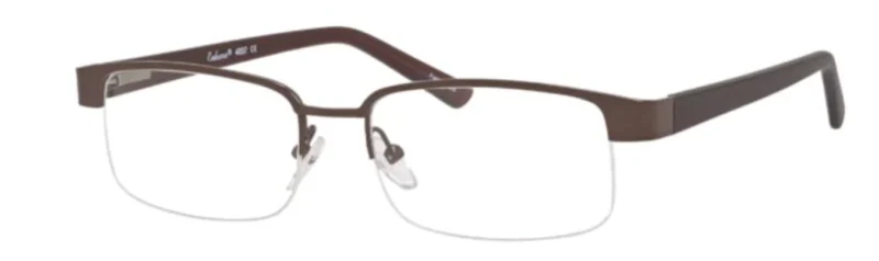 A pair of glasses is shown with no lens.