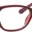 A pair of red glasses is shown.