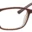 A pair of glasses is shown with brown frames.