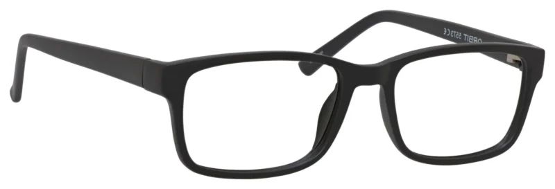 A pair of glasses is shown with no lens.