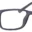 A pair of glasses is shown with no lens.