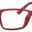 A pair of red glasses is shown.