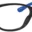 A pair of glasses with blue handles on top.