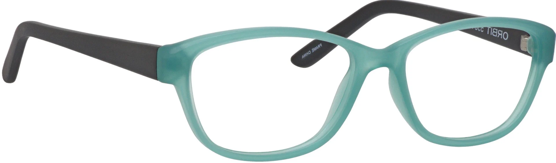 A pair of glasses is shown with the same color as the frame.