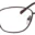 A pair of glasses is shown with no lens.