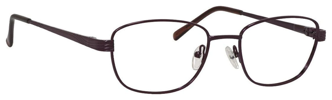 A pair of glasses is shown with no lens.