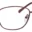 A pair of glasses is shown with the same color as the rim.